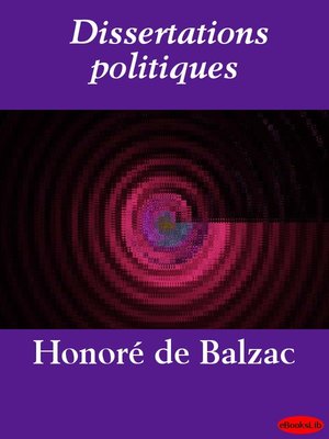 cover image of Dissertations politiques